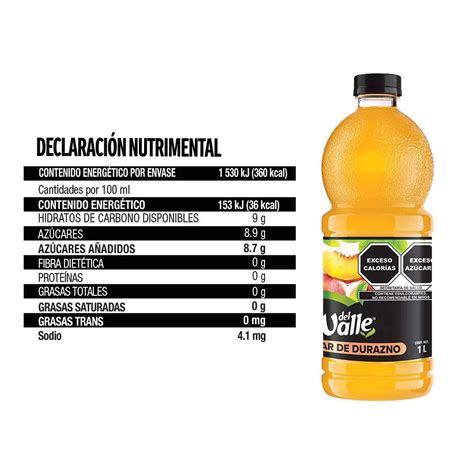 Etiqueta De Jugo Del Valle Información Y Beneficios Jugando Ando