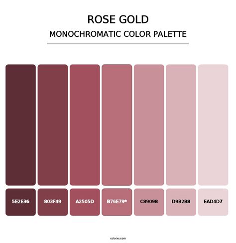 Rose Gold Color Palettes