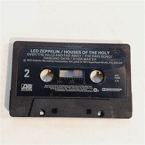 Led Zeppelin Houses Of The Holy Cassette Tape 1973 Tested And Works Etsy