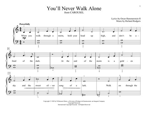 Youll Never Walk Alone From Carousel Arr Christopher Hussey By