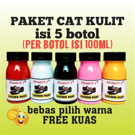 Jual Cat Kulit Dragon Botol Bebas Pilih Warna Gratis Kuas Cat