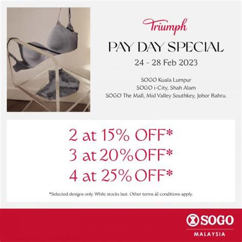 Sogo Triumph Payday Sale Feb Feb