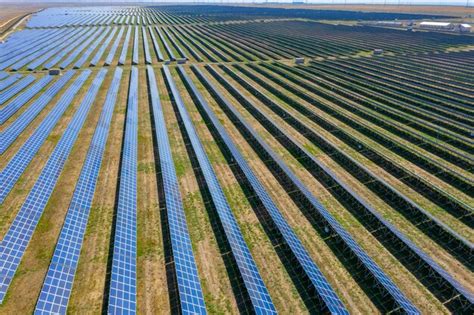 Premium Photo Aerial View Of Many Panels Of Solar Cells