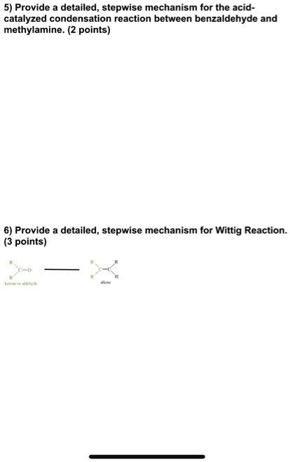 SOLVED 5 Provide Detailed Stepwise Mechanism For The Acid Catalyzed