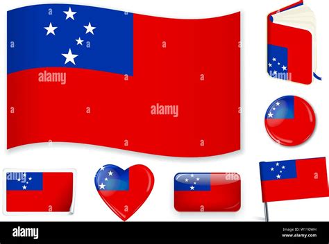 Samoan flag Stock Vector Images - Alamy