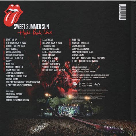 Sweet Summer Sun Hyde Park Live Deluxe Edition Cd Dvd De The