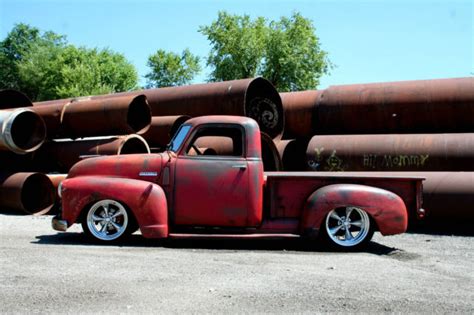 No Reserve 1950 Chevy 3100 Shop Truck Patina Hot Rat Rod Other No Air Ride For Sale Photos