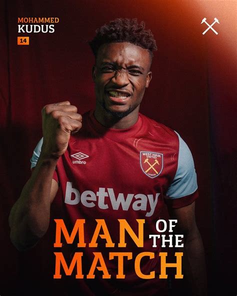 Mohammed Kudus Named Man Of The Match In West Ham United Game Against