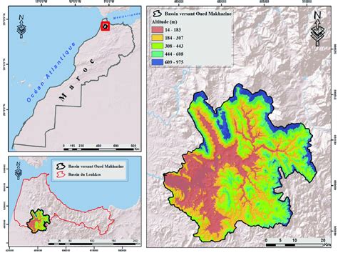 Situation géographique du bassin versant de Loukkos Nord du Maroc