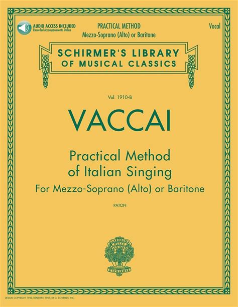 Practical Method Of Italian Singing Nicola Vaccai