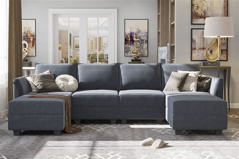 HONBAY Modular Sectional Sofa U Shaped Couch With Reversible Chaise