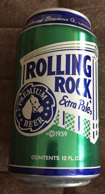 Rolling Rock Series 33 No 1 Aluminum Can Latrobe Brewing Co Latrobe Pa