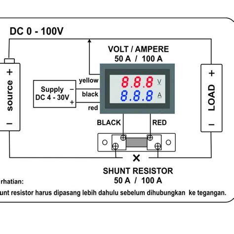 Jual Voltmeter Amperemeter Digital V Ampere Shunt Mv A