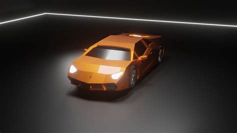 Low Poly Lamborghini Aventador 2011 Blender Animation Youtube