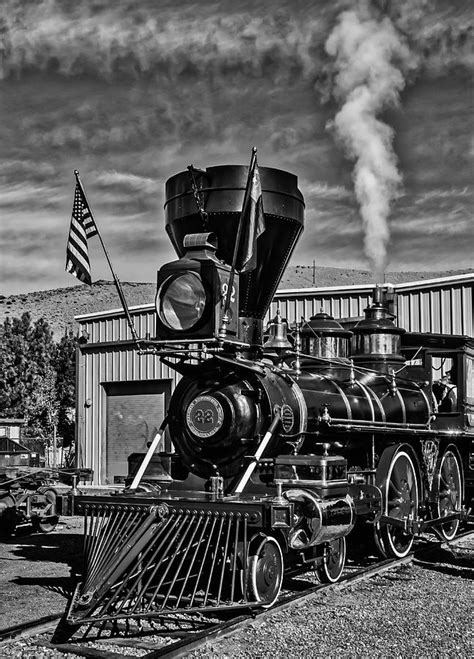 Old Time Train In Black And White Photograph by Garry Gay - Pixels