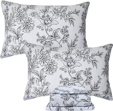 Amazon Fadfay Black And White Sheets Set Vintage Peony Floral