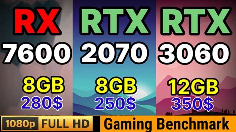 Rx 7600 Vs Rx 6600 Vs Rx 6600 Xt Rtx 3060 12gb Vs Rtx 2070 Amd Rx 7600