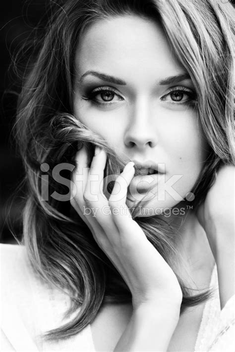 BW Portrait Of A Beautiful Woman Stock Photos FreeImages