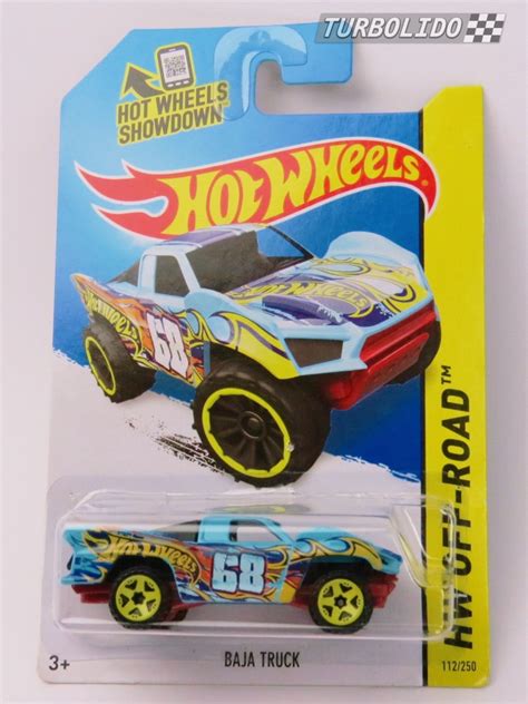 TURBOLIDO Cars Hot Wheels Baja Truck HW BFG29 Aqua Blue With Flames