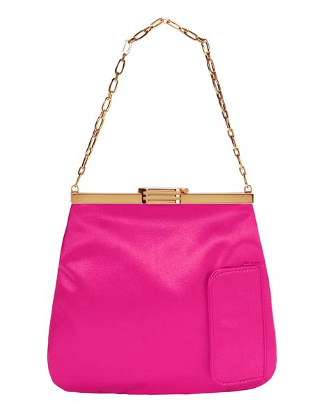 4 Am Satin Fuchsia Small Clutch