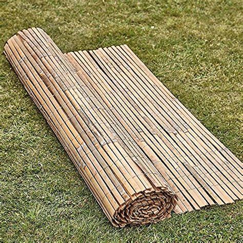 Abaseen Natural Bamboo Slat Garden Fence Covering Outdoor Privacy