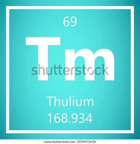 Tabla periódica de elementos Thulium Tm vector de stock libre de