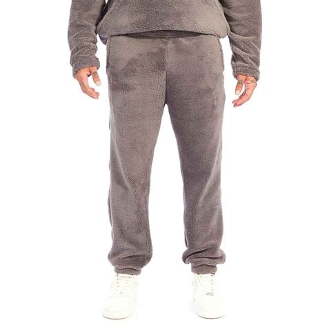 Calça Teddy Jogger Brohood Masculina Sherpa Grafite Cinza