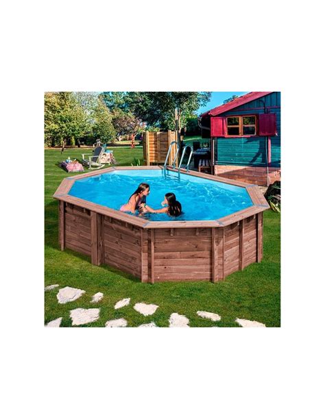 Piscina De Madera Gre Sunbay Bambu Ovalada X X Piscinarium