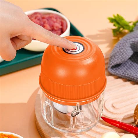 Momihoom Mini Electric Garlic Crusher Meat Mincer Type C Rechargeable