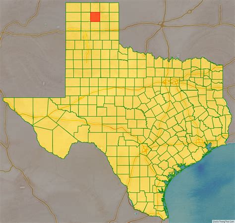 Map of Hutchinson County, Texas - Thong Thai Real