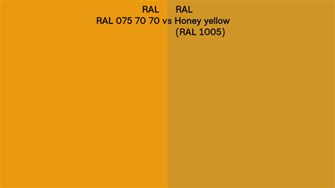 Ral Ral 075 70 70 Vs Honey Yellow Side By Side Comparison