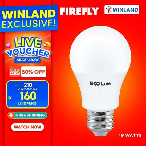 Firefly By Winland Ecolum Super Bright Power Saving Led Light Bulb