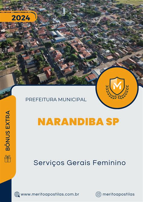 Apostila Servi Os Gerais Feminino Prefeitura De Narandiba Sp