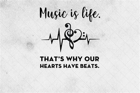 Music Is Life Thats Why Our Hearts Have A Beats Png Etsy