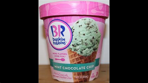 Baskin Robbins Mint Chocolate Chip Ice Cream Review Youtube