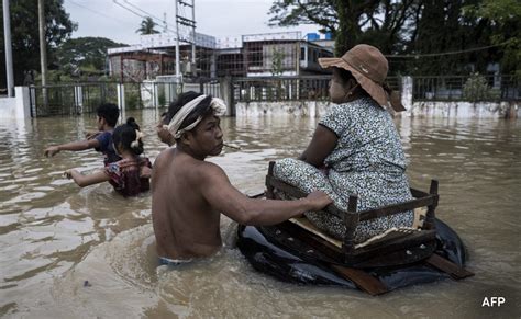 Five Dead Over 40 000 Evacuated As Monsoon Floods Hit Myanmar