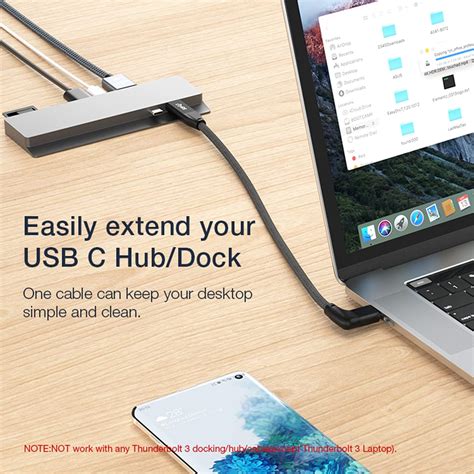 Buy Right Angle Usb C Extension Cable Ft Usebean Degree Usb C