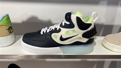 Nike Air Force 1 Mid React Sail Ghost Green Glacier Blue Black Style Code Dq1872 100 Youtube