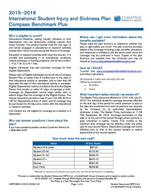 Fillable Online Compass Benchmark Plus Fax Email Print Pdffiller