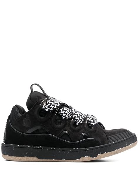 Lanvin Curb Leather Sneakers Mens Street Style Fashion