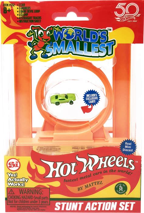 Worlds Smallest Hot Wheels Stunt Action Set Incl Loop 1 Car Timbuk Toys