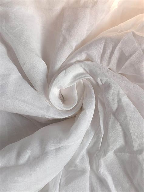 Pure White Cotton Fabric - Organic Cotton - Natural Cotton - Madhav Fashion