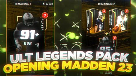 7x 91 Ultimate Legends Player Pack Madden 23 Ultimate Team Pack