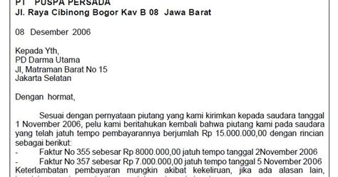 Detail Contoh Surat Penagihan Hutang Piutang Koleksi Nomer