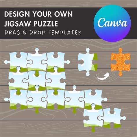 Design Your Own Jigsaw Puzzle Canva Frames Editable Puzzle Pieces