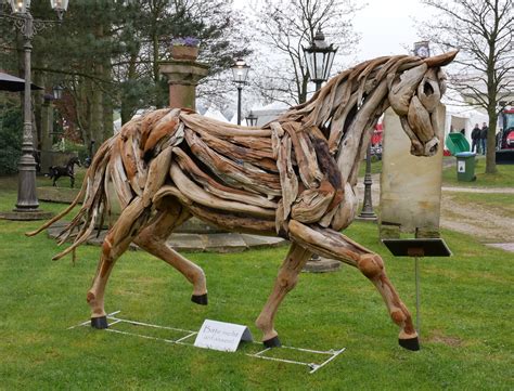 Driftwood Art Exklusive Pferde Aus Holz Kunst F R Haus Garten