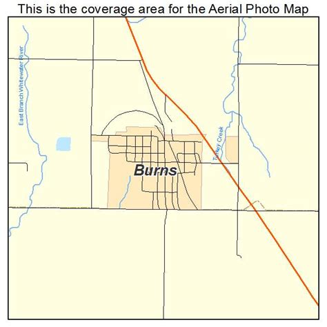 Aerial Photography Map Of Burns Ks Kansas