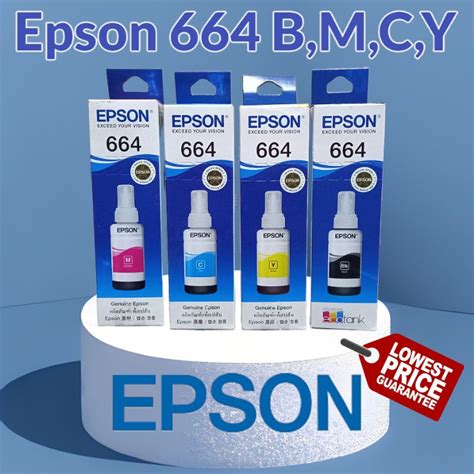 Epson 664 Ink Bottle Refill 70ml Black Cyan Magenta Yellow B C Y M