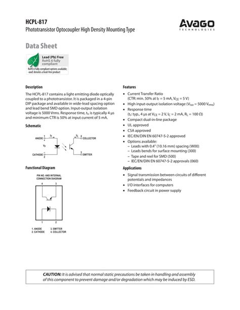 Hcpl Datasheet Avago Technologies Limited Pdf