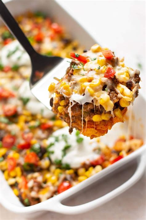 This Cheesy Hamburger Taco Casserole With Doritos Corn And Black Beans Is The Ultimate Comfort